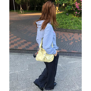 Striped two-tone slacks