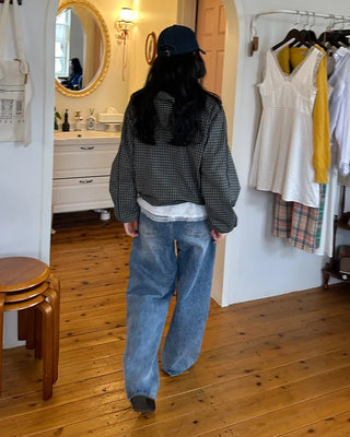Checked hoodie