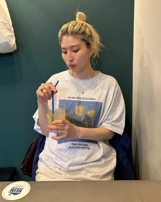 Yellow Tulip Half T-Shirt