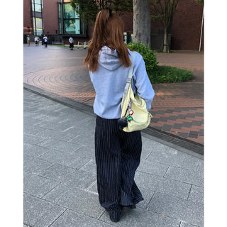 Striped two-tone slacks