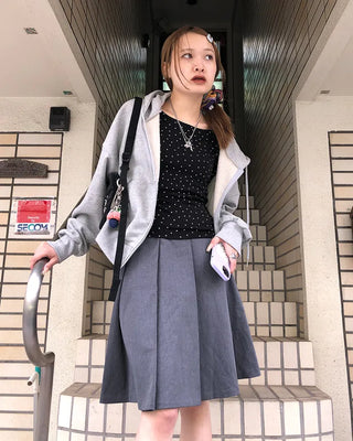 Mini Star Gel Neck Long T-Shirt