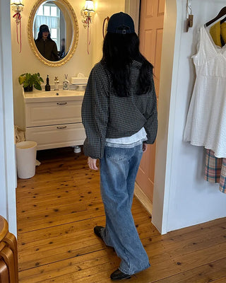 Checked hoodie