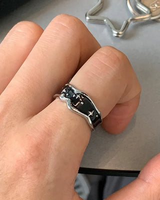 Black Star Open Ring