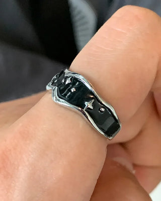 Black Star Open Ring