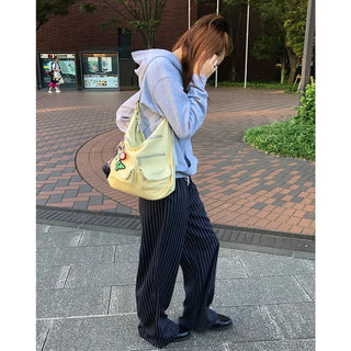 Striped two-tone slacks