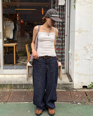 Pindot square neck camisole