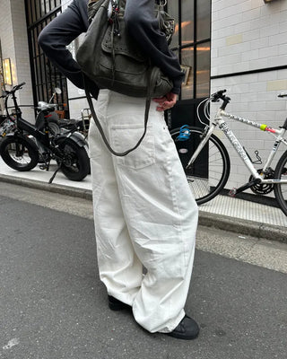 Silver Rivet Wide Cotton Pants