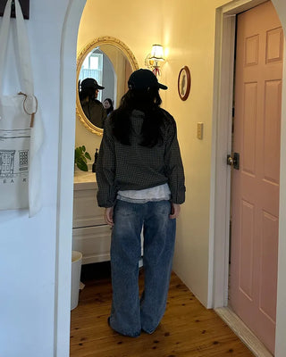 Checked hoodie