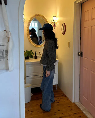 Checked hoodie