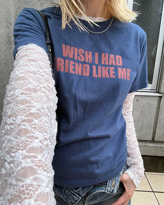 Bus lettering half-sleeve T-shirt