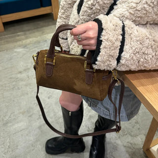 Suede mini bag