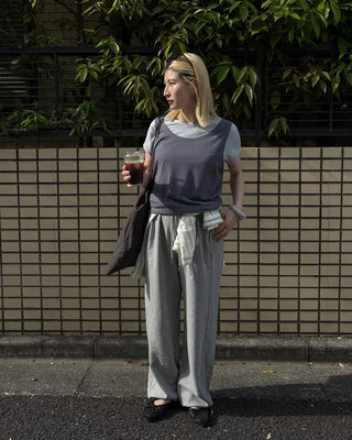 2-way hem wide outseam sweatpants