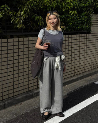 2-way hem wide outseam sweatpants