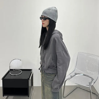 Basic Hooded Double Zip Hoodie