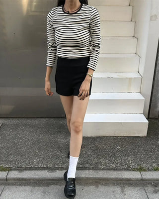 High-waisted shorts
