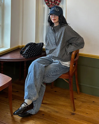 Checked hoodie