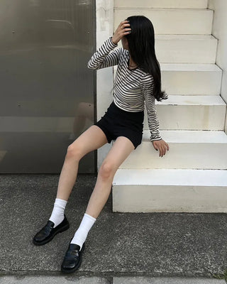 High-waisted shorts
