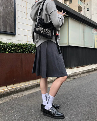 Pleated medium skirt