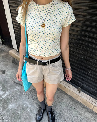 Mini Flower Cropped Mini T-Shirt