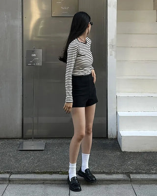High-waisted shorts