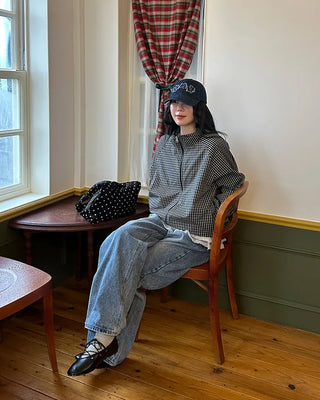 Checked hoodie