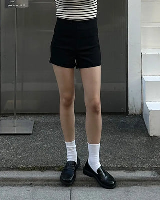 High-waisted shorts