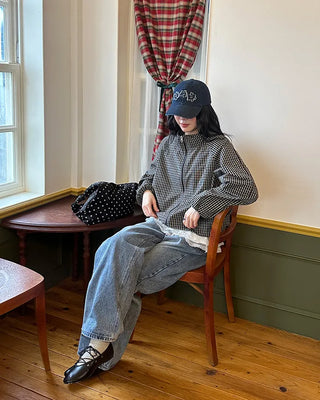 Checked hoodie