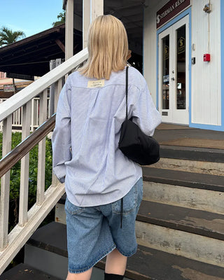 One-pocket back tag big shirt