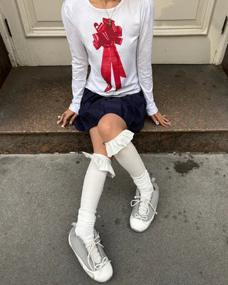 Frilled Outseam Loose Socks