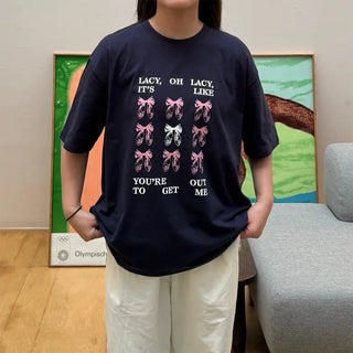 Oversized Ribbon Short-Sleeve T-Shirt