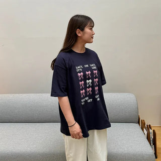 Oversized Ribbon Short-Sleeve T-Shirt