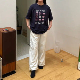 Oversized Ribbon Short-Sleeve T-Shirt