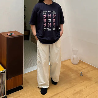 Oversized Ribbon Short-Sleeve T-Shirt