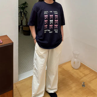 Oversized Ribbon Short-Sleeve T-Shirt