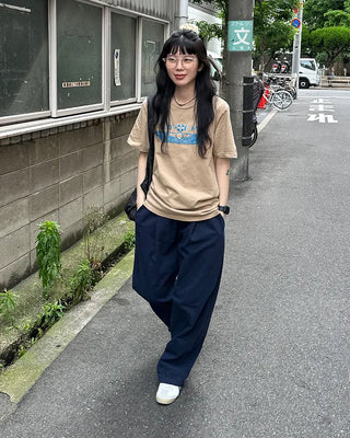 (Unisex) Casual Cotton Elastic Waist Pants