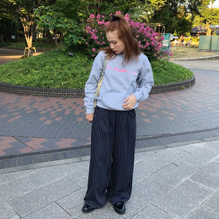Striped two-tone slacks
