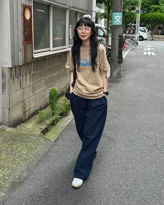 (Unisex) Casual Cotton Elastic Waist Pants