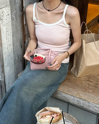 Striped Slim Feed Camisole