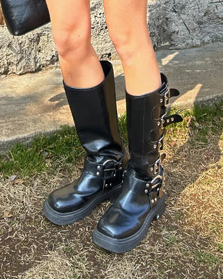Buckle Point Long Boots