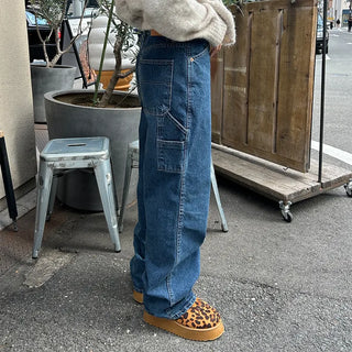 Carpenter wide denim pants