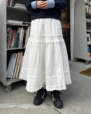 Frilled long skirt