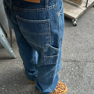 Carpenter wide denim pants