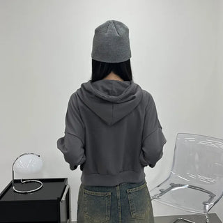 Basic Hooded Double Zip Hoodie