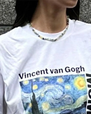 Colored bead necklace