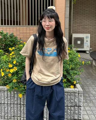 (Unisex) Casual Cotton Elastic Waist Pants