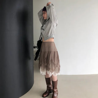 Butterfly Cropped Hoodie Zip-Up