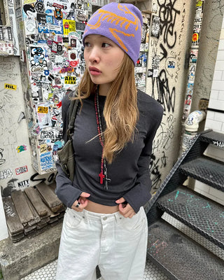Round neck loose long-sleeve T-shirt
