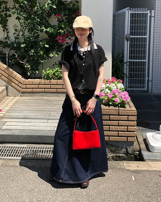 Simple square shoulder bag