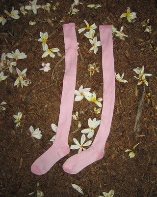 Ribbed knee-high socks
