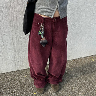 Corduroy wide-leg pants